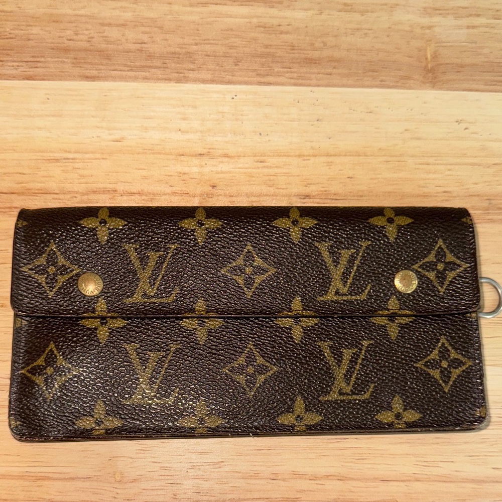 Louis Vuitton Brown Monogram accordion long wallet organizer